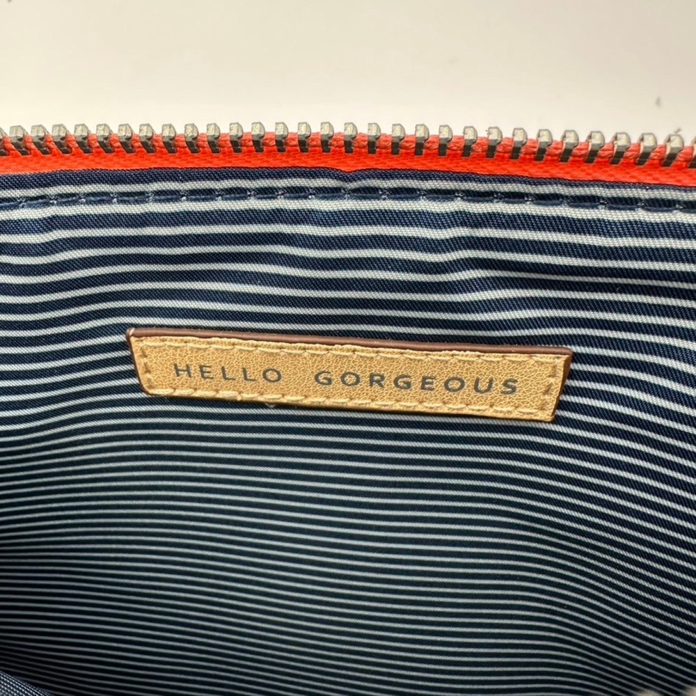 Stella & Dot Geometric Triangle‎ Clutch Bag Handbag Zip Pouch Travel - Picture 5 of 10